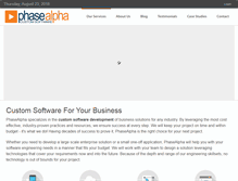 Tablet Screenshot of phasealpha.com